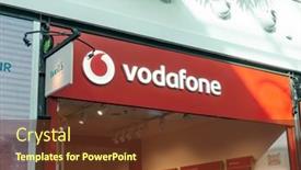  Presentation with telecommunications - Presentation design with funchal-portugal-oct-23-2021 background and a tawny brown colored foreground