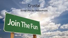  Presentation with fun - Presentation design having function invitation - join the fun green road background and a seafoam green colored foreground