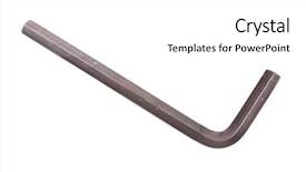  Presentation with hexagon - PPT theme with vintage frame on wooden background background and a gray colored foreground