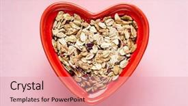  Presentation with muesli - Amazing slides having functional muesli with toasted wheat backdrop and a coral colored foreground