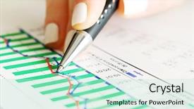  Presentation with monitoring - Theme enhanced with fund management - monitoring of stock index dynamics background and a soft green colored foreground