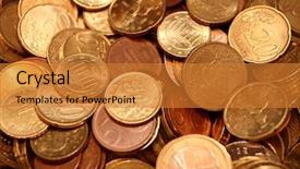  Presentation with euro - Slides featuring fund raising - money a pile of euro background and a  colored foreground