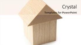  Presentation with intelligence intelligent house smart home - Beautiful slide deck featuring risk block stack - wooden home or house isolated backdrop and a lemonade colored foreground