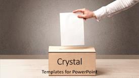  Presentation with box - PPT layouts with casting vote on blank voting background and a lemonade colored foreground