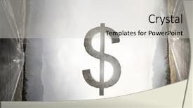  Presentation with golden dollar sign - Slide set having funding transportation - big stone dollar currency sign background and a light gray colored foreground