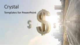  Presentation with investments - Presentation featuring funding transportation - your money investments background and a  colored foreground