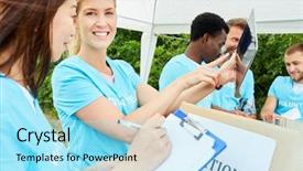  Presentation with look forward - Cool new presentation theme with fundraising project for a social backdrop and a arctic colored foreground