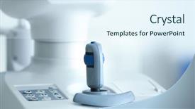  Presentation with medical - Audience pleasing PPT theme consisting of fundus camera in medical office backdrop and a  colored foreground