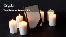  Presentation with mourning - Colorful PPT theme enhanced with funeral and mourning concept - empty backdrop and a black colored foreground