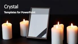  Presentation with mourning - PPT theme with funeral and mourning concept - empty background and a dark gray colored foreground