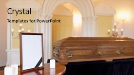  Presentation with funeral candle - Amazing slide deck having frame with black ribbon candle backdrop and a lemonade colored foreground