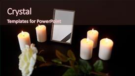  Presentation with flower candles - Audience pleasing presentation design consisting of photo frame with black ribbon backdrop and a wine colored foreground