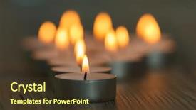  Presentation with candles - PPT layouts featuring funeral loving - many small burning candles background and a tawny brown colored foreground
