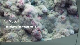  Presentation with mold - PPT theme with fungi - macro of mold relief background and a gray colored foreground
