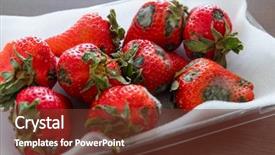  Presentation with mold - Presentation theme consisting of fungi - strawberries with mold background and a tawny brown colored foreground