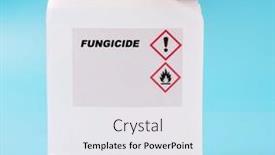  Presentation with chemicals - Presentation theme consisting of fungicide-agricultural-chemicals background and a white colored foreground