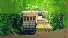  Presentation with jesus - PPT theme with funicular-of-sanctuary-of-bom background and a shamrock green colored foreground