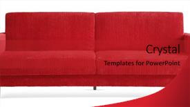  Presentation with hollywood red carpet - Theme with funitur - cutout red couch background and a  colored foreground