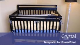  Presentation with new baby - Theme with new baby's nursery with crib background and a  colored foreground