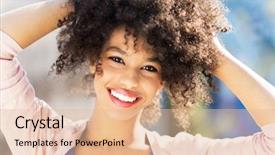  Presentation with funky - Presentation theme consisting of funky free - attractive african american woman background and a lemonade colored foreground