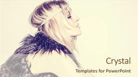  Presentation with funky - Cool new presentation theme with funky free - beautiful young woman hippie backdrop and a cream colored foreground