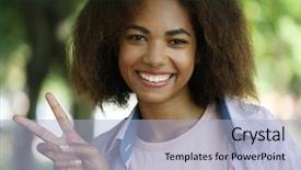  Presentation with funky - Presentation design enhanced with funky free - lifestyle and people concept afro background and a light blue colored foreground