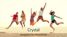  Presentation with summer party - Slide deck having funky groovy - friendship summer vacation holidays party background and a lemonade colored foreground