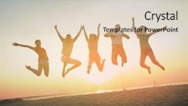  Presentation with groovy - Presentation theme enhanced with funky groovy - friendship summer vacation holidays party background and a lemonade colored foreground