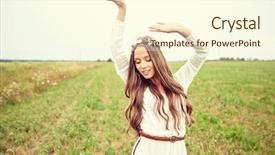  Presentation with groovy - PPT layouts with funky groovy - nature summer youth culture background and a cream colored foreground