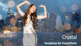  Presentation with groovy - Cool new PPT layouts with funky groovy - people night life holidays backdrop and a ocean colored foreground