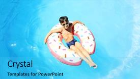  Presentation with pastel cute - Colorful presentation design enhanced with funky kids - cute little boy with inflatable backdrop and a  colored foreground