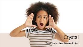  Presentation with african american girl power business - Theme consisting of funky kids - happy african girl isolated background and a  colored foreground