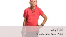  Presentation with funky - Audience pleasing presentation theme consisting of funky-man-with-a-red backdrop and a lemonade colored foreground