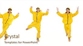  Presentation with yellow - Cool new presentation with funky music montage - modern dancer in yellow dress backdrop and a  colored foreground