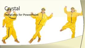  Presentation with yellow - Audience pleasing presentation theme consisting of funky music montage - modern dancer in yellow dress backdrop and a  colored foreground