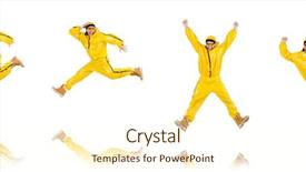  Presentation with modern eye glasses on yellow - Beautiful theme featuring funky music montage - modern dancer in yellow dress backdrop and a  colored foreground