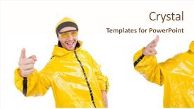  Presentation with yellow - Beautiful PPT theme featuring funky music montage - modern dancer in yellow dress backdrop and a cream colored foreground