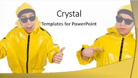  Presentation with performer - PPT layouts with funky music montage - young performer isolated background and a  colored foreground