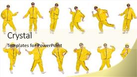  Presentation with performer - Amazing presentation theme having funky music montage - young performer isolated backdrop and a  colored foreground