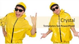  Presentation with performer - Audience pleasing presentation consisting of funky music montage - young performer isolated backdrop and a  colored foreground