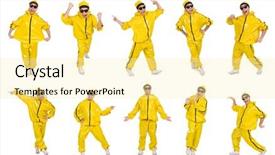  Presentation with performer - Presentation theme with funky music montage - young performer isolated background and a  colored foreground