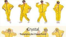  Presentation with funky - Presentation theme featuring funky music montage - young performer isolated background and a  colored foreground