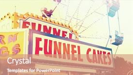  Presentation with corn - Colorful presentation enhanced with funnel - corn dog stand backdrop and a coral colored foreground
