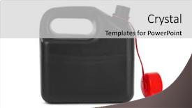  Presentation with funnel - Amazing theme having funnel - plastic jerrycan isolated on white backdrop and a light gray colored foreground