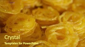  Presentation with funnel - Beautiful slides featuring funnel cake - indian sweet jalebi backdrop and a gold colored foreground