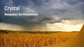  Presentation with funnel - Presentation theme having funnel cloud background and a ocean colored foreground