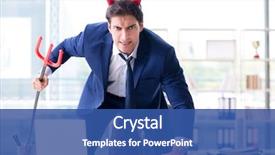  Presentation with devil - Amazing PPT layouts having funny - devil angry businessman backdrop and a ocean colored foreground