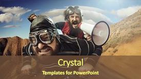  Presentation with bike - PPT theme consisting of funny - two nerdy guys riding background and a tawny brown colored foreground