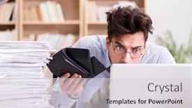  Presentation with accountant - Cool new theme with funny-accountant-bookkeeper-working backdrop and a light gray colored foreground