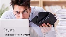  Presentation with accountant - Slide deck enhanced with funny-accountant-bookkeeper-working background and a light gray colored foreground